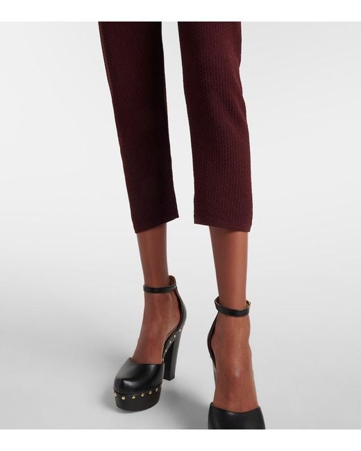 Chloé Red Knitted Capri Pants