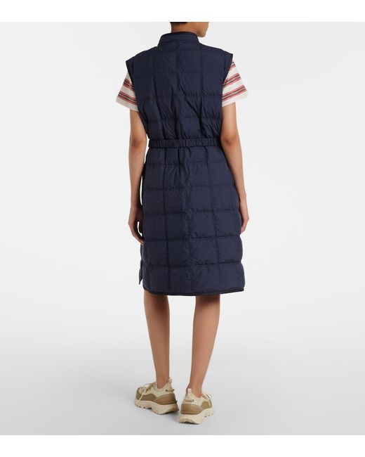 Moncler Blue Cygnette Belted Quilted Down Vest