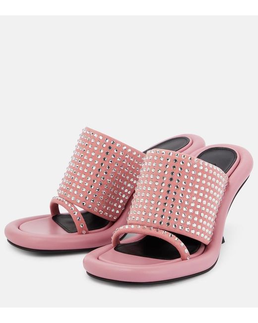 J.W. Anderson Pink Bumper-Tube Embellished Mules