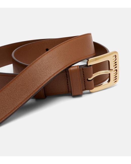 Miu Miu Brown Leather Belt