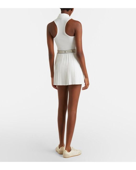 Tory Burch White Pleated Tennis Dress