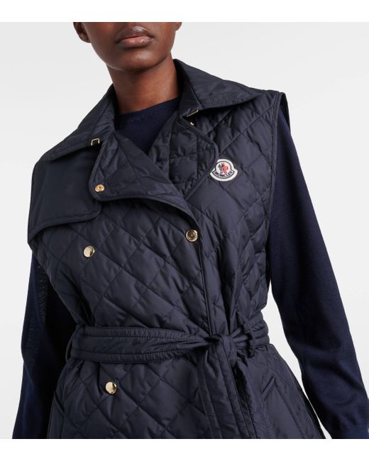 Moncler Blue Quilted Down Vest