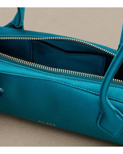 Alaïa Blue Le Teckel Small Satin Shoulder Bag