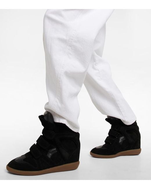 Isabel Marant Black Bekett Leather Sneakers
