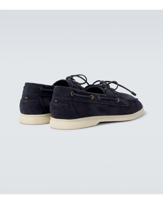 Loro Piana Segelschuhe Sea-Sail Walk Aus Veloursleder in Blue für Herren