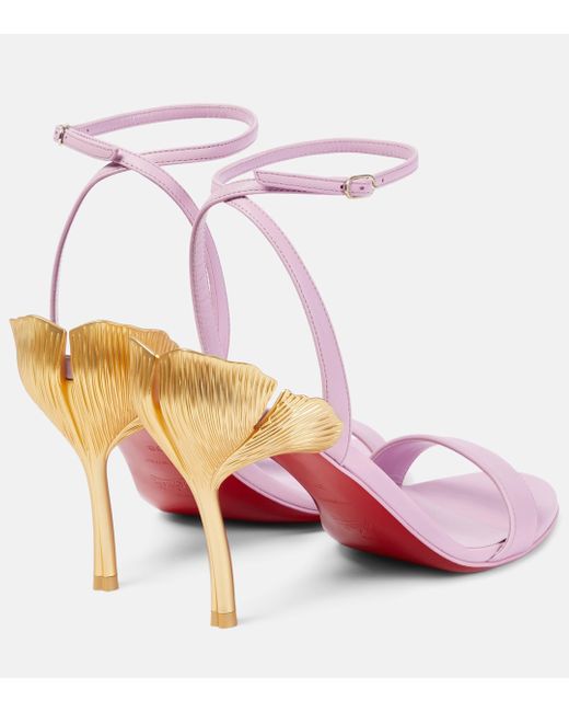Christian Louboutin Pink Ginko Girl Leather Sandals