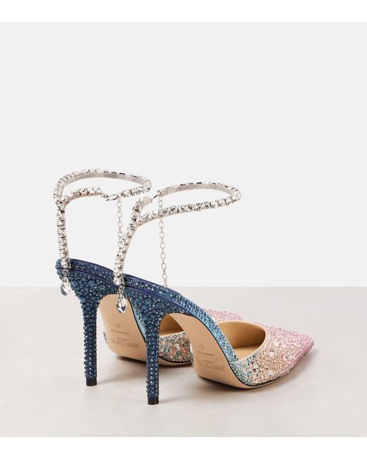 Pumps Saeda 100 di Jimmy Choo in Blue