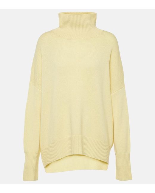 Lisa Yang Yellow Heidi Cashmere Turtleneck Sweater