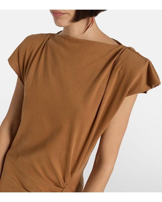 Isabel Marant Brown Maxikleid Nadela Aus Baumwolle