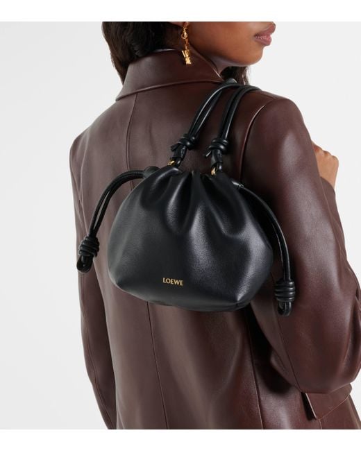 Loewe Black Flamenco Leather Shoulder Bag