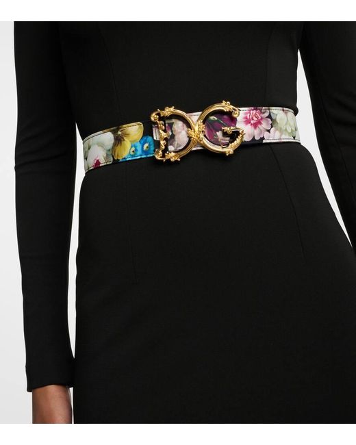 Cinturon DG Girls de saten de 40 mm Dolce & Gabbana de color Multicolor