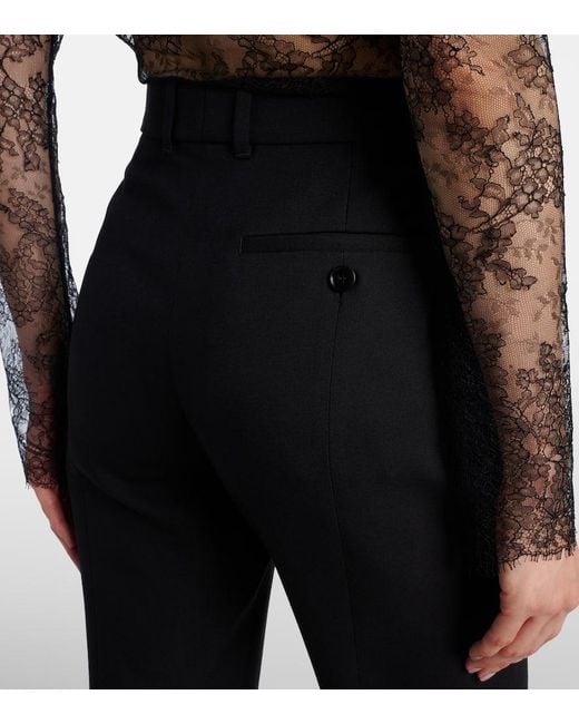 Alexander McQueen Blue Gerade Hose Aus Einem Wollgemisch