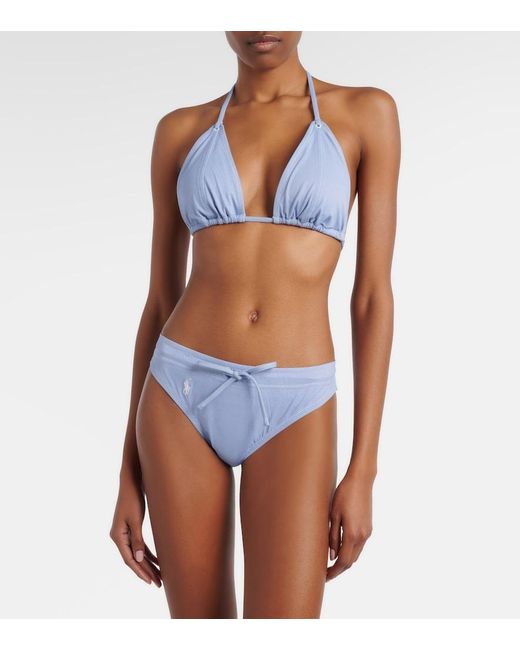 Polo Ralph Lauren Blue Halterneck Bikini Top