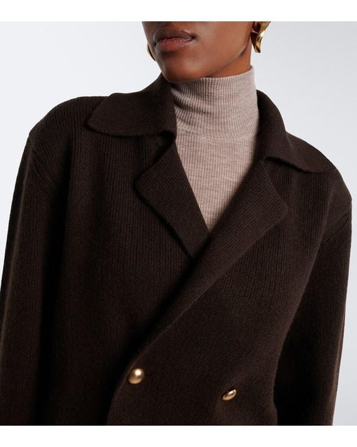 Jardin Des Orangers Black Cropped Wool And Cashmere Jacket