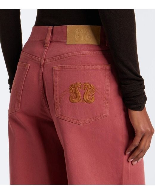 Jeans A Gamba Larga Java di Blazé Milano in Red