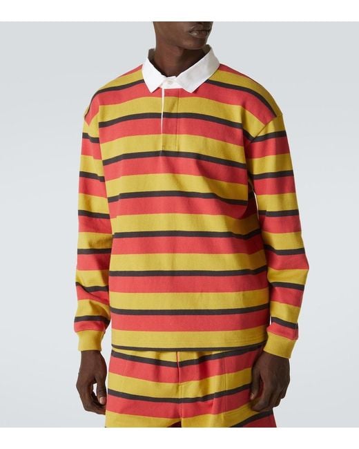 Bode Multicolor Rec Striped Cotton Polo Shirt for men