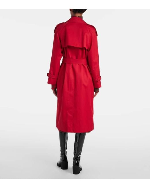 Gabardina Castleford De Algodon Burberry de color Red
