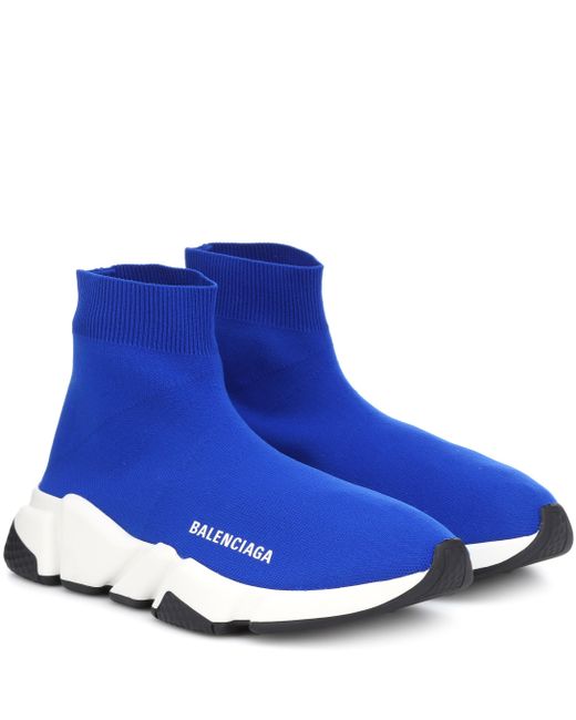 Balenciaga Blue Speed Sneakers