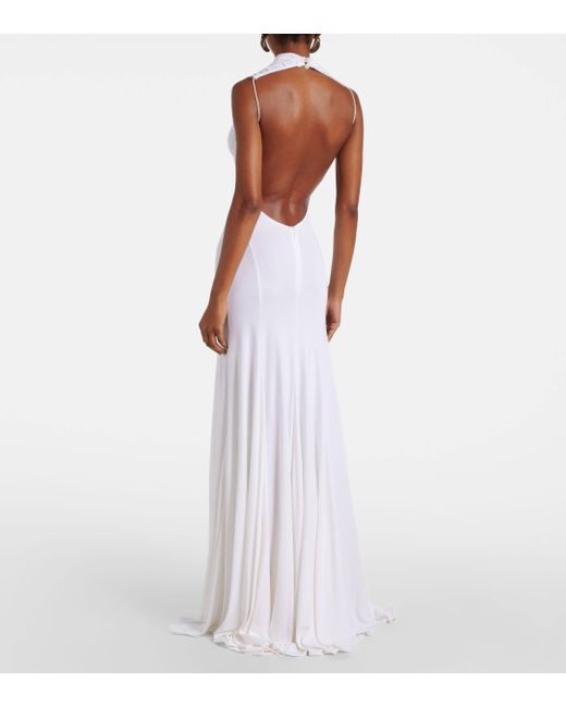 Christopher Esber White Maico Jersey Gown