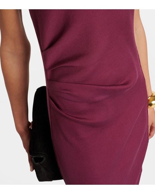 Dorothee Schumacher Purple Simply Timeless Cotton Jersey Maxi Dress