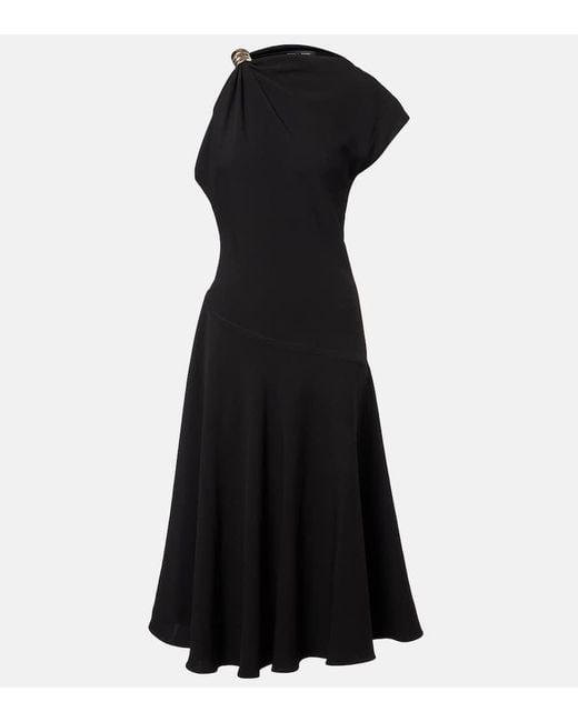 Proenza Schouler Black Midikleid Rue Aus Crepe