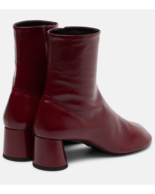 Proenza Schouler Red Ankle Boots Glove Aus Leder