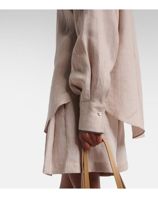 Brunello Cucinelli Natural Linen Top
