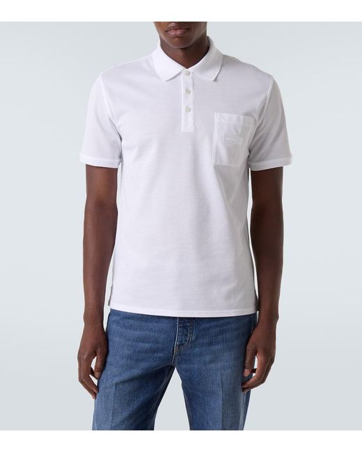 Polo En Pique De Coton A Logo Givenchy pour homme en coloris White