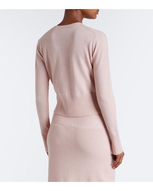 Erdem Pink Floral-Applique Cardigan