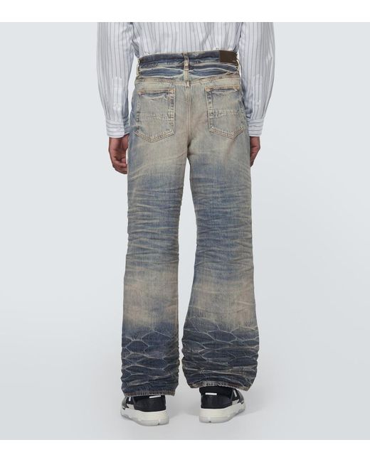 Amiri Blue Baggy Wide-Leg Jeans for men