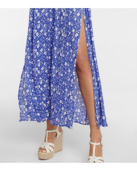Poupette Blue Nava Floral Maxi Dress