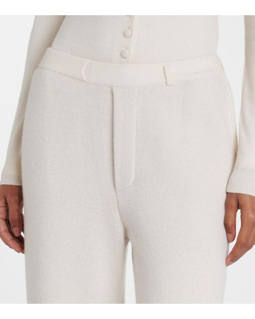 Pantalones Rectos Sonya De Cachemir Lisa Yang de color White