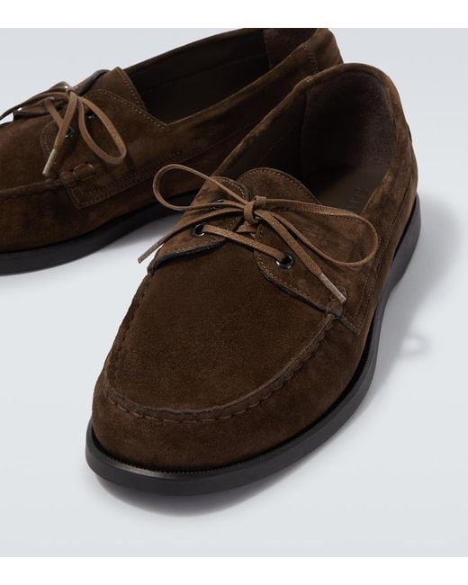 Saman Amel Brown City Moc Suede Boat Shoes for men