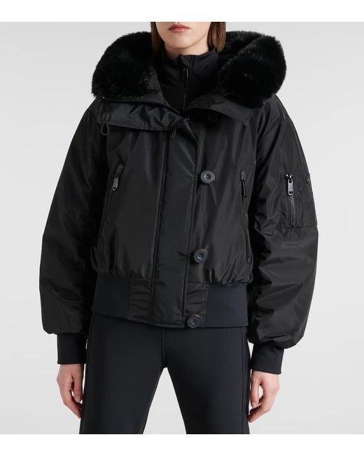 Goldbergh Black Skijacke Jeanne Mit Faux Fur