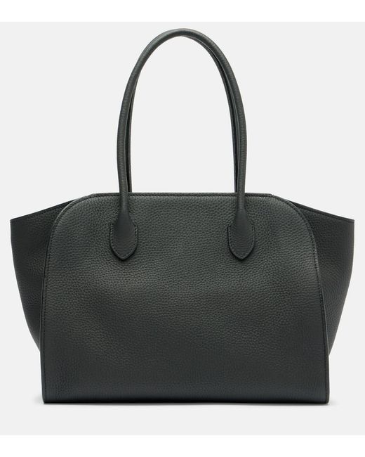 The Row Black Marlo 12 Leather Tote Bag