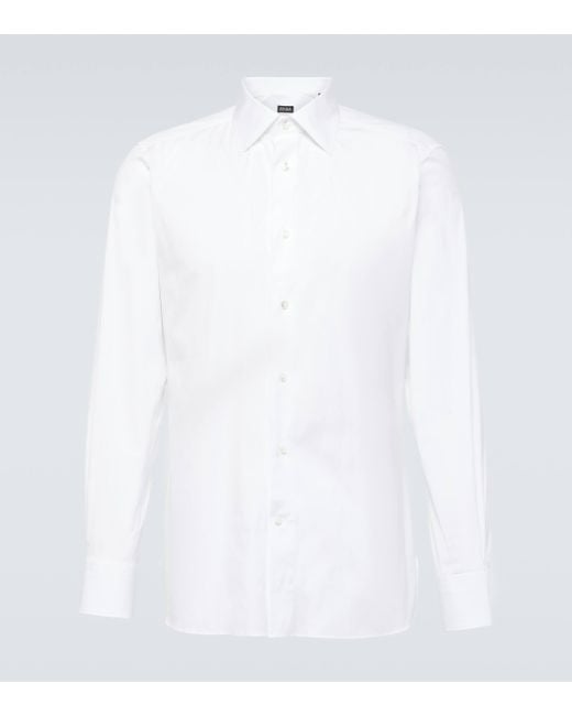 Chemise en coton Zegna pour homme en coloris White