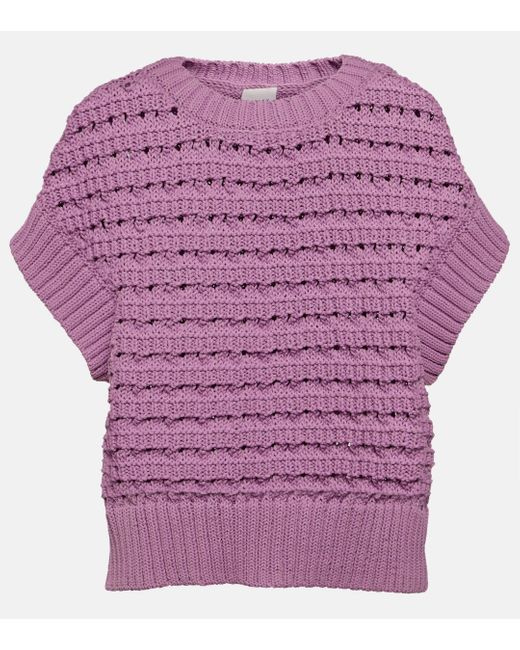 Varley Purple Fillmore Knitted Top