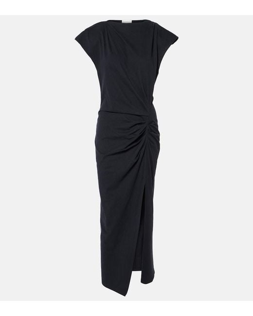 Isabel Marant Blue Nadela Cotton Jersey Maxi Dress