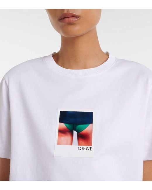 Loewe White Printed Cotton T-Shirt