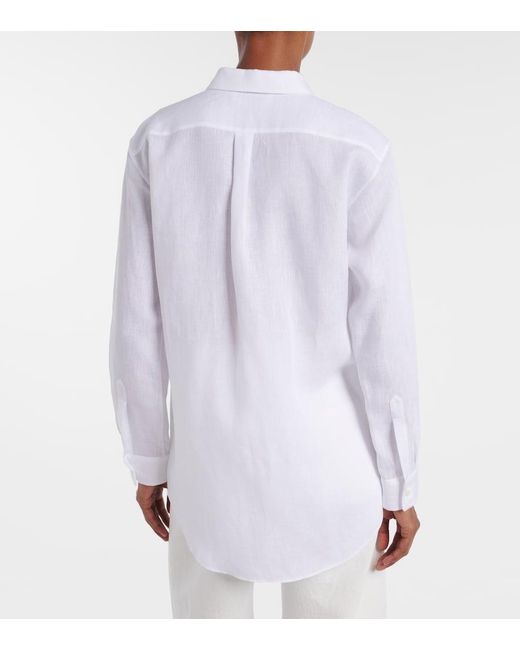 Gabriela Hearst White Reyes Linen Shirt