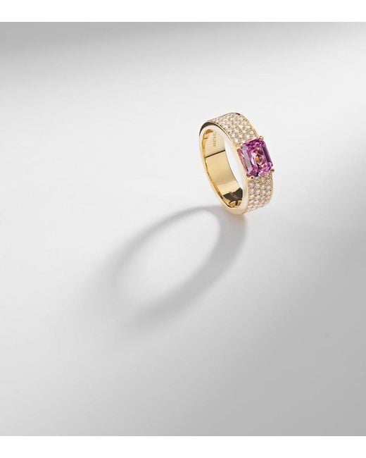 Anita Ko White 18Kt Ring With Sapphire And Diamonds