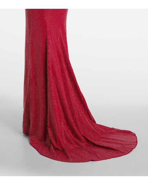 Abito Lungo Vivienne Con Cristalli di Solace London in Red