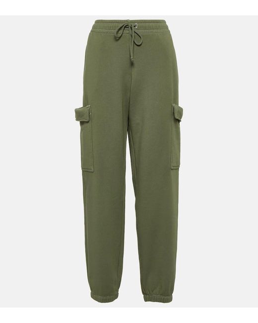 Pantalones deportivos cargo de algodon Velvet de color Green
