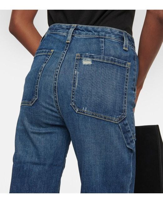 Nili Lotan Blue Quentin Wide-Leg Jeans
