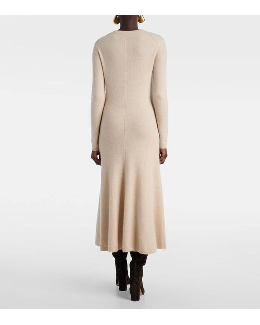 Vestido En Mezcla De Cachemir Joseph de color Natural