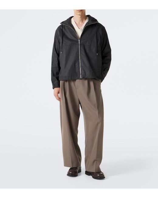 Studio Nicholson Black Hooded Cotton Jacket for men