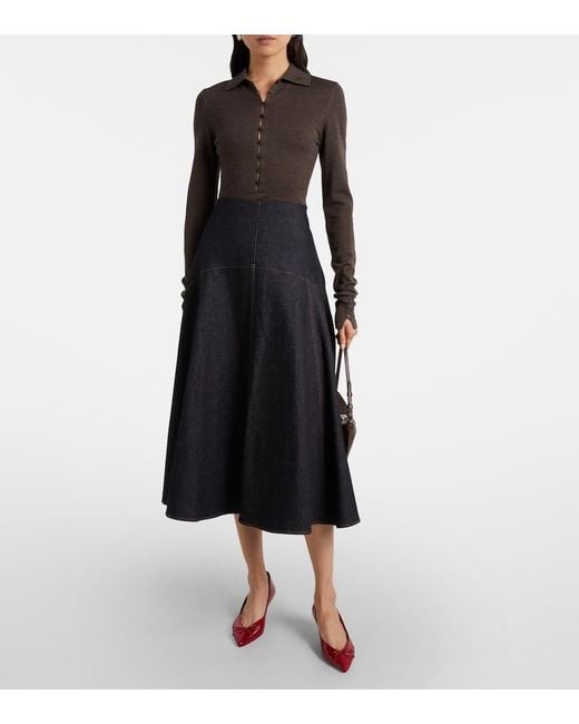 Jacquemus Brown Wool Polo Shirt