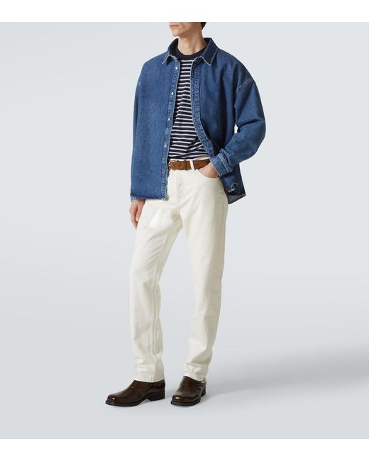 FRAME Blue Denim Overshirt for men