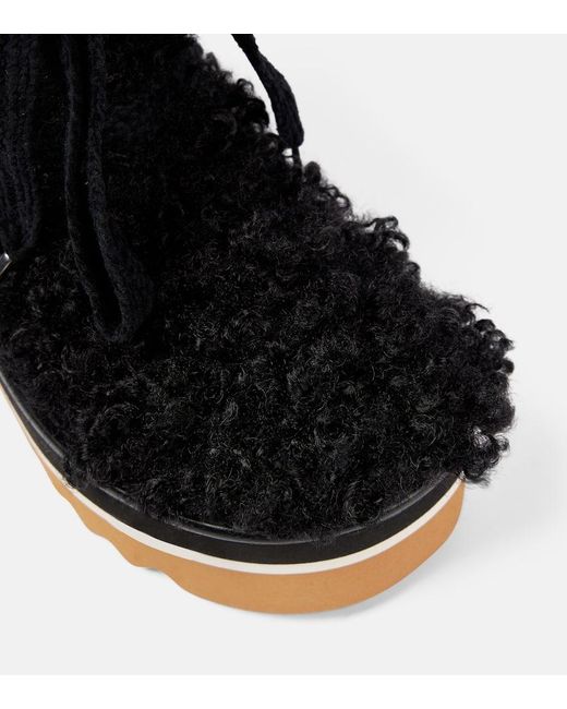 Stella McCartney Black Schneestiefel Elyse Aus Faux Fur