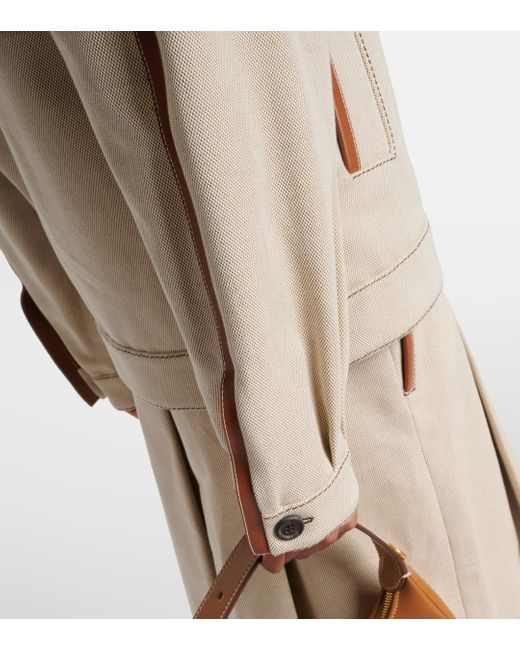 Miu Miu Natural Leather-trimmed Jacquard Canvas Jacket